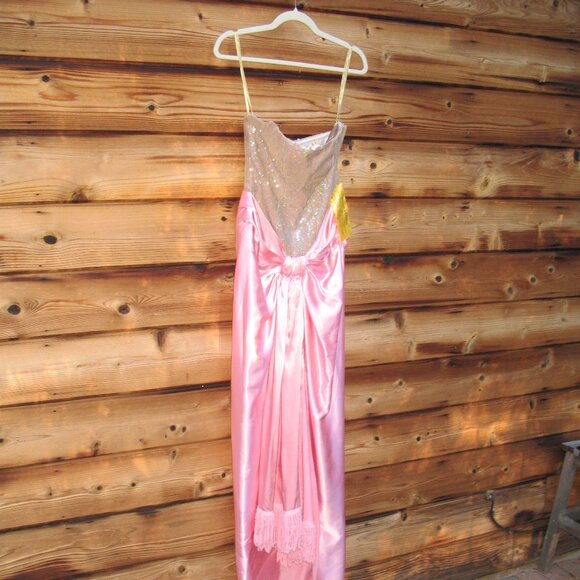 Bronx and Banco Pink Size 4 Gina Gown Dress Flaw - Picture 6 of 16